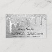 グラマリーシルバーシックグリッタードリップス爪、 ネイル 名刺 (裏面)