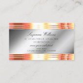 グラマリーシルバーシメリーバラ金ゴールド洗練 名刺 (裏面)