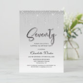 グラマリーシルバーダイアモンズサプライズ70誕生日 招待状 (スタンド正面)