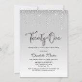 グラマリーシルバーダイヤモンド21歳の誕生日パーティー 招待状 (正面)