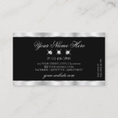 グラマリーシルバーブラックきらめくダイヤエレガントモンド 名刺 (裏面)