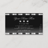 グラマリーシルバーブラックきらめくダイヤスタイリッシュモンド 名刺 (裏面)