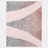 グラマリースパークリシルバーバラ金ゴールドグリッタージオ フリースブランケット (正面)