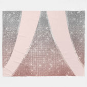 グラマリースパークリシルバーバラ金ゴールドグリッタージオ フリースブランケット (正面(横))