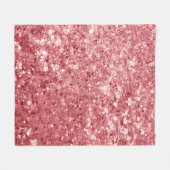 グラマリースパークリピンクグリッター フリースブランケット (正面(横))