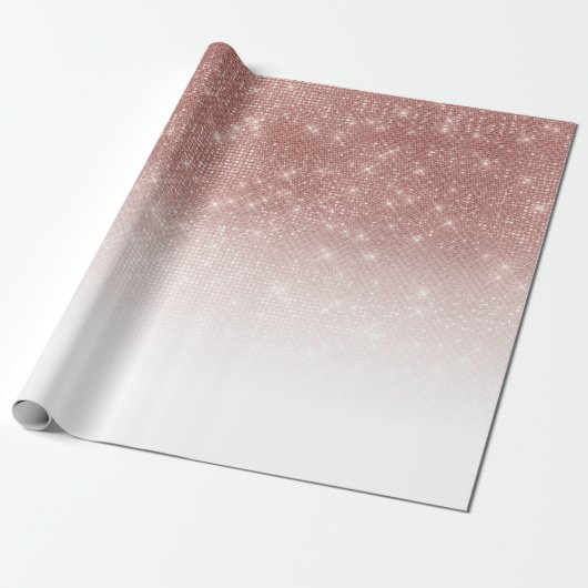 グラマリースパークリーバラ金ゴールドグリッターシークイングラデーション ラッピングペーパー (アンロールド)