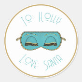 グラマリースリープマスクニューヨークシティガールステッカー ラウンドシール (正面)