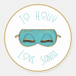 グラマリースリープマスクニューヨークシティガールステッカー ラウンドシール