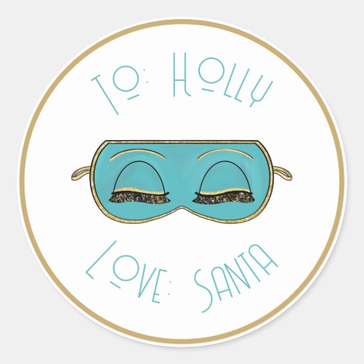 グラマリースリープマスクニューヨークシティガールステッカー ラウンドシール (正面)