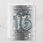 グラマリーダイヤモンドスウィート16誕生祝い 招待状 (正面)