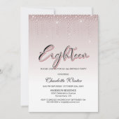 グラマリーダスティーバラピンクダイヤモンド18誕生日 招待状 (正面)