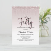 グラマリーダスティーバラピンクダイヤモンド50誕生日 招待状 (スタンド正面)