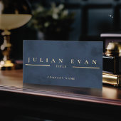 グラマリーネイビーブルー金ゴールドプロフェッショナル 名刺