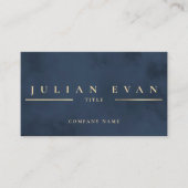 グラマリーネイビーブルー金ゴールドプロフェッショナル 名刺 (正面)