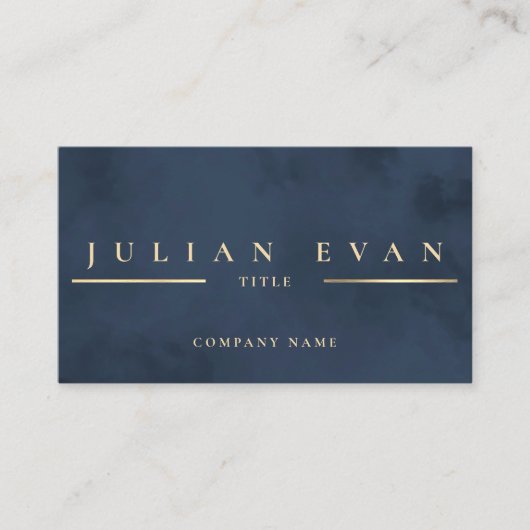 グラマリーネイビーブルー金ゴールドプロフェッショナル 名刺 (正面)