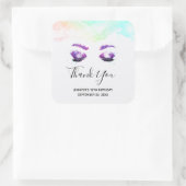 グラマリーパープルアイズ&ブローズウォーター誕生日 スクエアシール (バッグ)