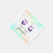 グラマリーパープルアイズ&ブローズウォーター誕生日 スタンダードカクテルナプキン (角)