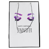 グラマリーパープルアイズ&ブローズウォーター誕生日 ミディアムペーパーバッグ (正面)