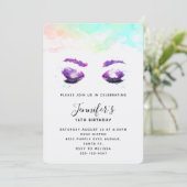 グラマリーパープルアイズ&ブローズウォーター誕生日 招待状 (スタンド正面)