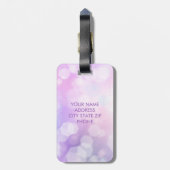 グラマリーパープルスパークル《写真》ぼけ味モノグラムの- ラゲッジタグ (裏面縦)