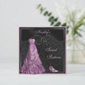 グラマリーパープルボールガウン黒甘い16 招待状 (スタンド正面)