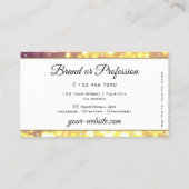 グラマリーパープル金ゴールドグリッタースパークルスターズホワイト 名刺 (裏面)