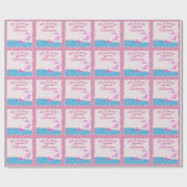 グラマリーピンクグリッタービーチパーティー ラッピングペーパー (フラット)