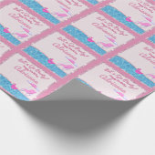 グラマリーピンクグリッタービーチパーティー ラッピングペーパー (角)