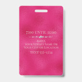 グラマリーピンクグリッターVIP バッジ (裏面)