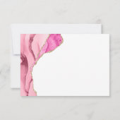 グラマリーピンク&金ゴールドアゲートストーンズ結婚ーズ 出欠カード (裏面)