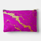 グラマリーピンク&金ゴールド大理石 アクセサリーポーチ (裏面)