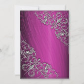 グラマリーピンクSweet sixteenパーティの招待状 招待状 (裏面)