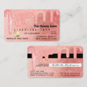 グラマリーピーチピンクシックグリッタードリップスクレジット 名刺 (正面/裏面)
