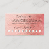 グラマリーピーチピンクシックグリッタードリップスロイヤリティ ロイヤリティカード (裏面)