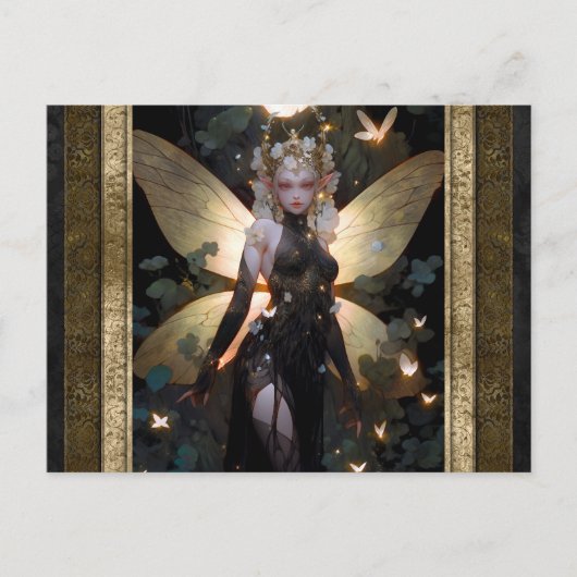 グラマリーフェアリーガールファンタジーアート ポストカード (正面)