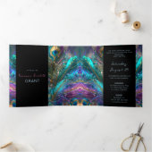 グラマリーフェザーズスウィート16パーティの招待状 三つ折り招待状 (内部)