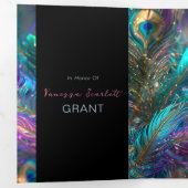 グラマリーフェザーズスウィート16パーティの招待状 三つ折り招待状 (内部最初)