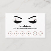 グラマリーブラウバーアイラッシュカスタムロイヤリティ 名刺 (正面)