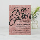 グラマリーブラックバラ金ゴールドグリッターシークインズスウィート16 招待状 (スタンド正面)
