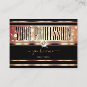 グラマリーブラックバラ金ゴールドグリッタースパークルダイヤモンド 名刺 (正面)