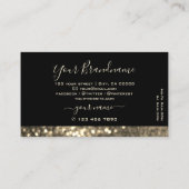 グラマリーブラック金ゴールドスパークルグリッタープロフェッショナル 名刺 (裏面)