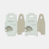 グラマリーブルーシルバーロータスフローラブライダルシャワー フェイバーボックス (折り畳みなし)