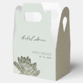 グラマリーブルーシルバーロータスフローラブライダルシャワー フェイバーボックス (オープン)