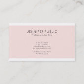 グラマリープレーンモダンデザインピンクプロフェッショナル 名刺 (裏面)