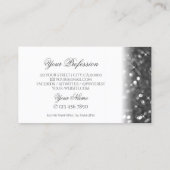 グラマリーホワイトシルバーきらめくグリッタースタイリッシュ 名刺 (裏面)