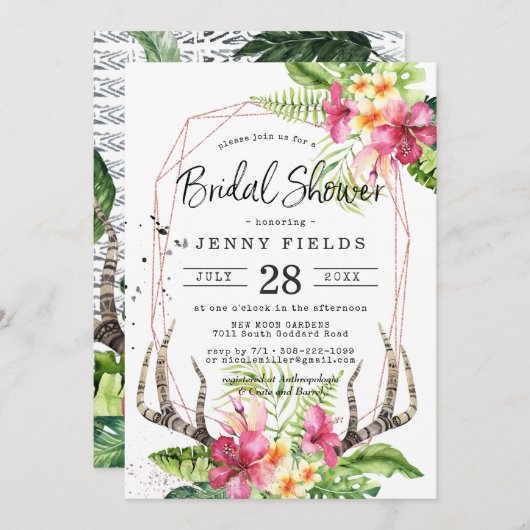 グラマリーボホトロピカルディアアントラーブライダルシャワー (正面/裏面)