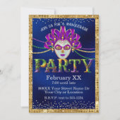 グラマリーマスカレードマルディグラスパーティー 招待状 (正面)