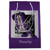 グラマリーランジェリーブライダルシャワー |紫 ミディアムペーパーバッグ (正面)