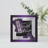 グラマリーランジェリーブライダルシャワー |紫 招待状 (スタンド正面)