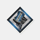 グラマリーランジェリーブライダルシャワー |青 スタンダードカクテルナプキン (角)